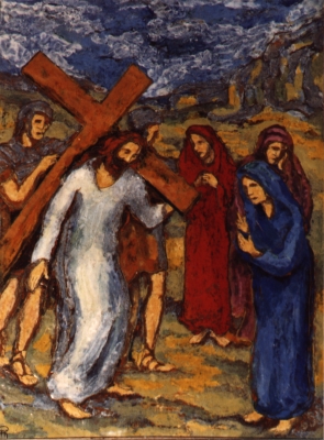 Jesus begegnet seiner Mutter